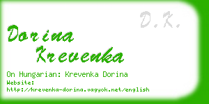 dorina krevenka business card